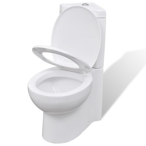 Ceramiczna muszla klozetowa, narożna, biała