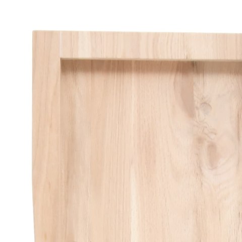 Półka, 80x30x6 cm, surowe lite drewno dębowe