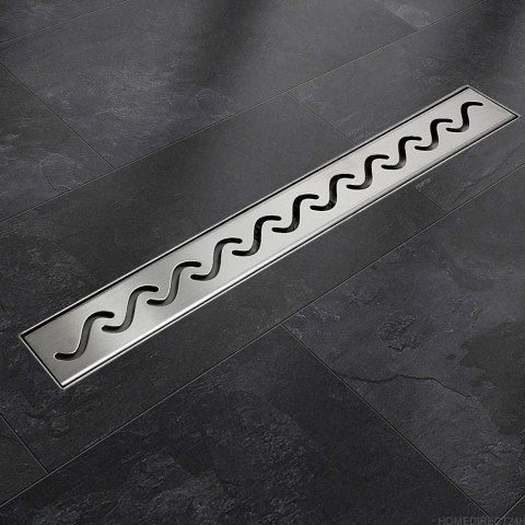 Odpływ liniowy prysznicowy Welle z syfonem 90cm ze stali inox podłogowy