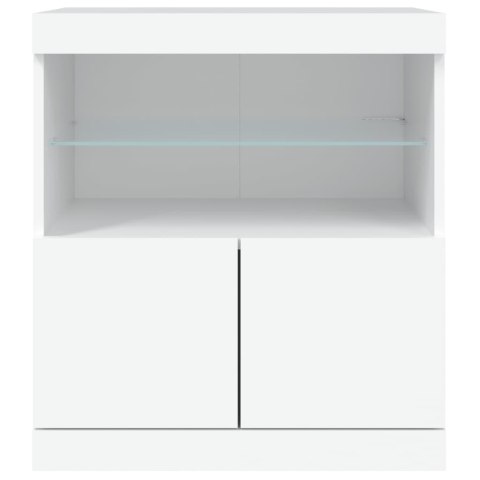 Szafka z oświetleniem LED, biała, 60x37x67 cm