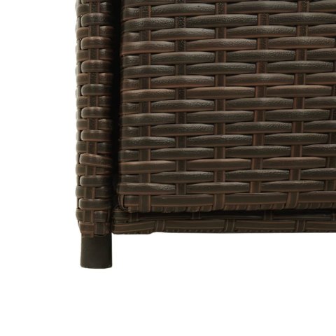 Szafka ogrodowa, brązowa, 55x55x111 cm, polirattan