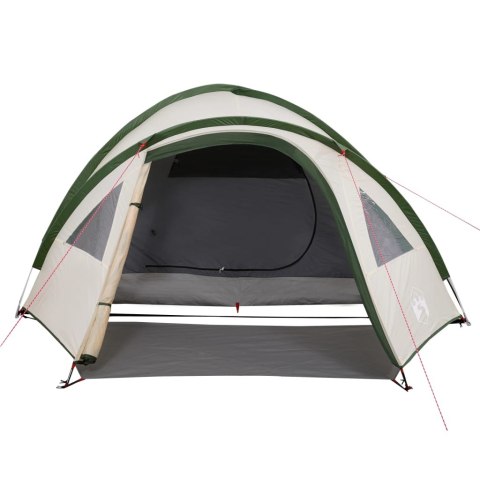 Namiot kempingowy, 4-os., zielony, 300x250x132 cm, tafta 185T