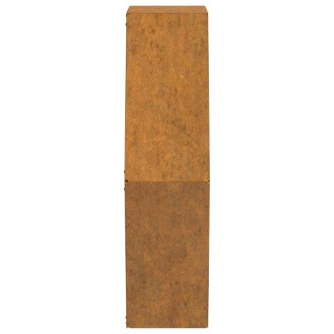 Doniczki ścienne, 2 szt., rdzawe, stal kortenowska, 46x10x40 cm