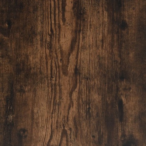 Rama łóżka z wezgłowiem, przydymiony dąb, 90x200 cm