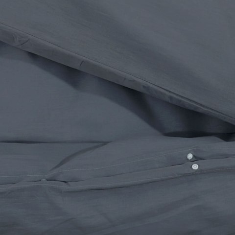 Zestaw pościeli, antracytowy, 220x240 cm, bawełna