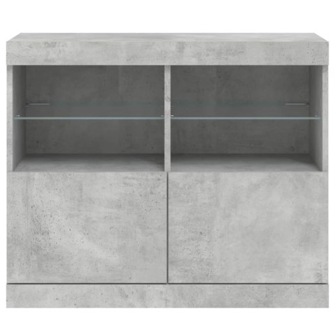 Szafka z oświetleniem LED, szarość betonu, 81x37x67 cm