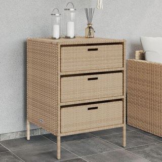 Szafka ogrodowa, beżowa, 55x59x80 cm, polirattan