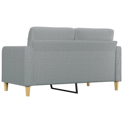 Sofa 2-osobowa, jasnoszara, 140 cm, tapicerowana tkaniną