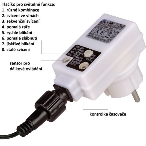 Imprezowe oświetlenie - 5 m, 50 LED, ciepła biel + pilot