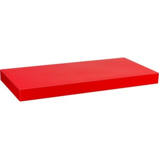 Półka ścienna STILISTA Volato czerwona z połyskiem, 50 cm