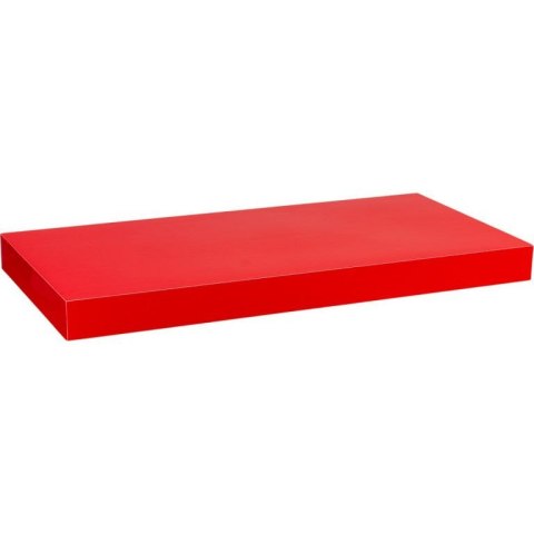 Półka ścienna STILISTA Volato czerwona z połyskiem, 50 cm