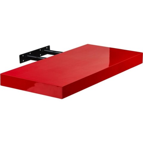 Półka ścienna STILISTA Volato czerwona z połyskiem, 50 cm