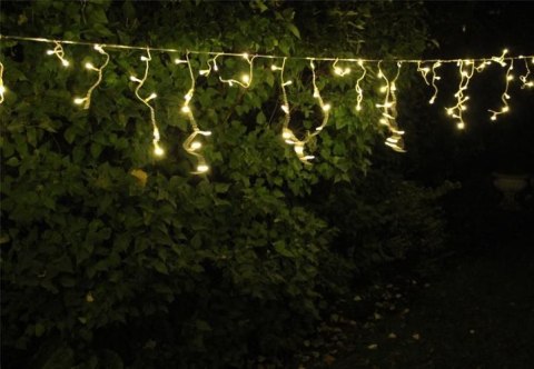 Świąteczny świetlny deszcz - 5 m, 144 LED, ciepła biel