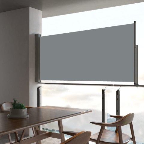 Wysuwana markiza boczna na taras, 60 x 300 cm, szara
