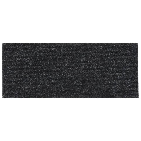 Samoprzylepne nakładki na schody, 15 szt., 60x25 cm, czarne