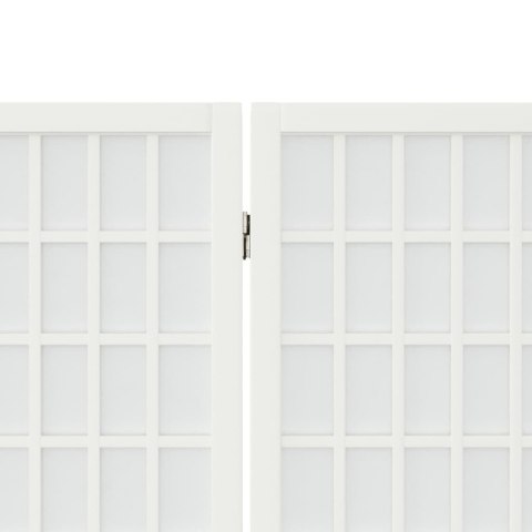 Składany parawan 5-panelowy, styl japoński, 200x170 cm, biały