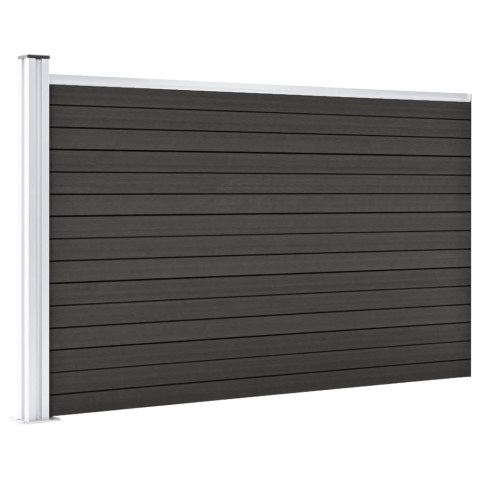 Ogrodzenie ogrodowe WPC, 175x105 cm, szare