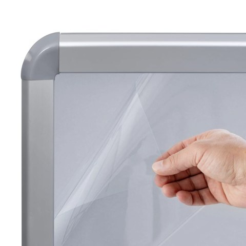 Stojak na plakat A1 z podstawą na wodę, szary, stop aluminium