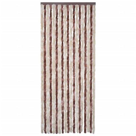 Zasłona przeciwko owadom, beż i jasny brąz, 56x200 cm, szenil