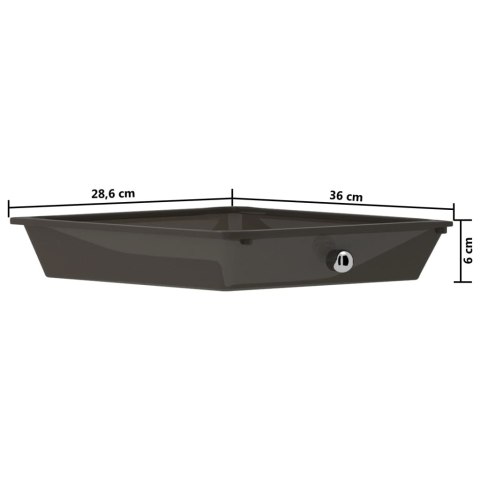 Wózek XXL z 15 szufladami, czarny, plastikowy