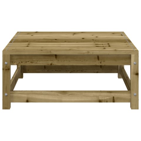 Ogrodowa sofa bez podłokietników, podnóżek, impregnowana sosna