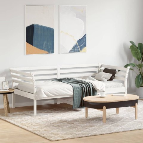 Łóżko dzienne, białe, 90x190 cm, lite drewno sosnowe