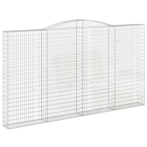 Kosze gabionowe, 6 szt, 400x30x220/240 cm, galwanizowane żelazo