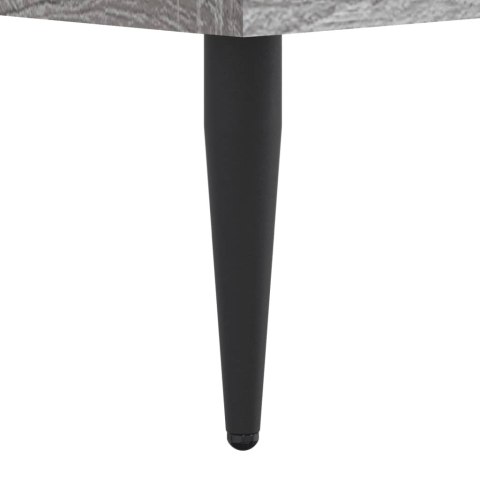 Rama łóżka, szary dąb sonoma, 135x190cm materiał drewnopochodny