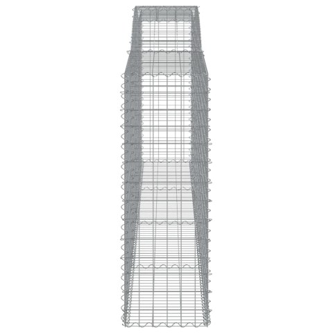 Kosze gabionowe, 15 szt, 400x50x140/160cm, galwanizowane żelazo