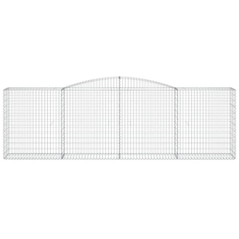 Kosze gabionowe, 20 szt, 400x50x120/140cm, galwanizowane żelazo