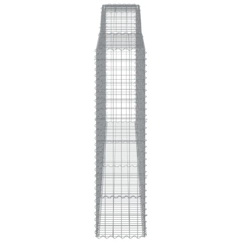Kosze gabionowe, 9 szt, 400x50x180/200 cm, galwanizowane żelazo