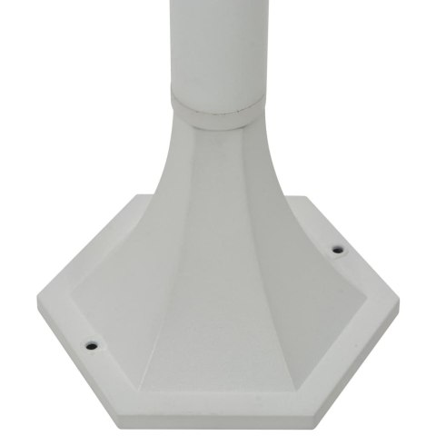 Lampy ogrodowe, 110 cm, E27, aluminium, 6 szt., białe