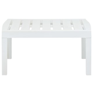 Stolik ogrodowy, biały, 78x55x38 cm, plastikowy