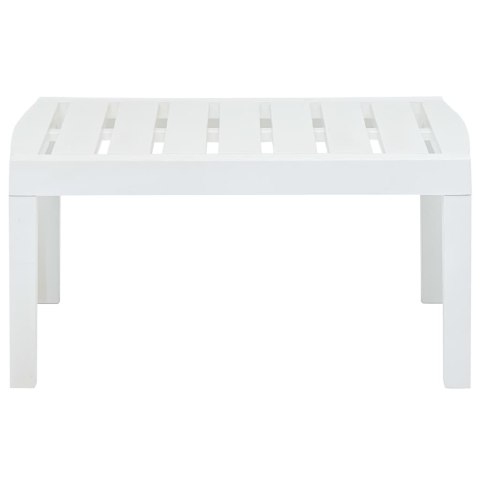 Stolik ogrodowy, biały, 78x55x38 cm, plastikowy