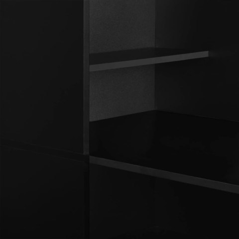 Stolik barowy z szafką, czarny, 115 x 59 x 200 cm