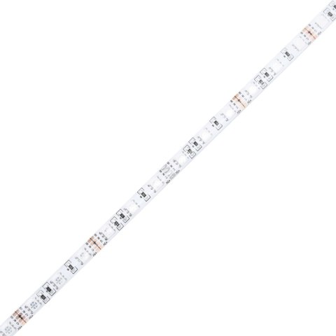 Rama łóżka z wezgłowiem i LED, biała, 135x190 cm