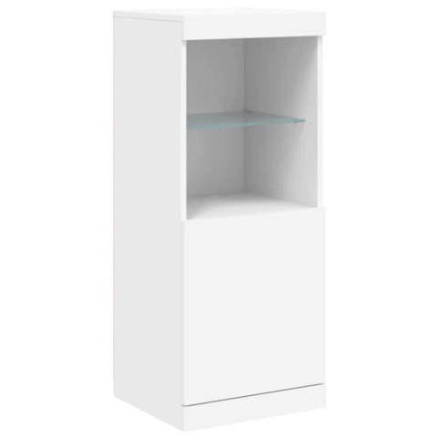 Szafka z oświetleniem LED, biała, 41x37x100 cm