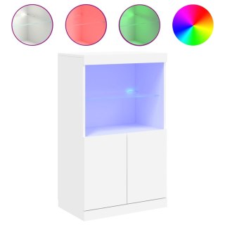 Szafka z oświetleniem LED, biała, 60,5x37x100 cm