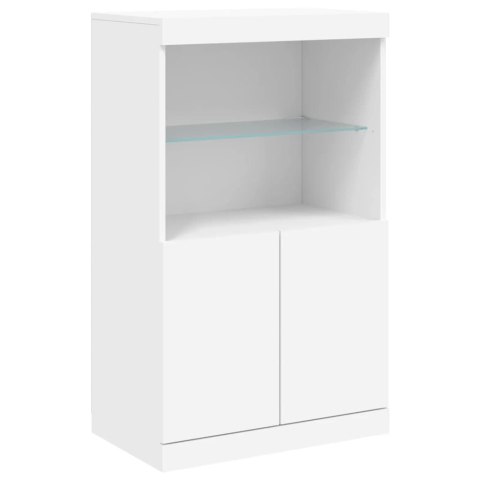 Szafka z oświetleniem LED, biała, 60,5x37x100 cm