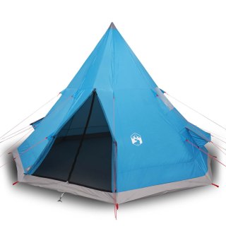 Namiot kempingowy, 4-os., niebieski, 367x367x259 cm, tafta 185T