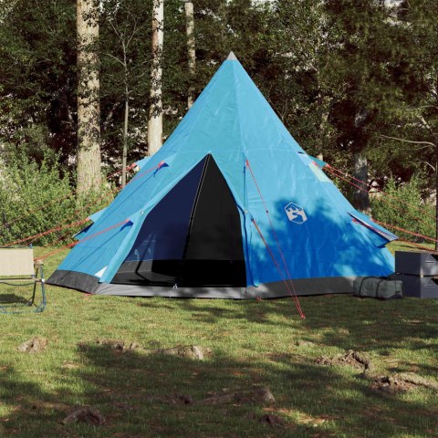 Namiot kempingowy, 4-os., niebieski, 367x367x259 cm, tafta 185T