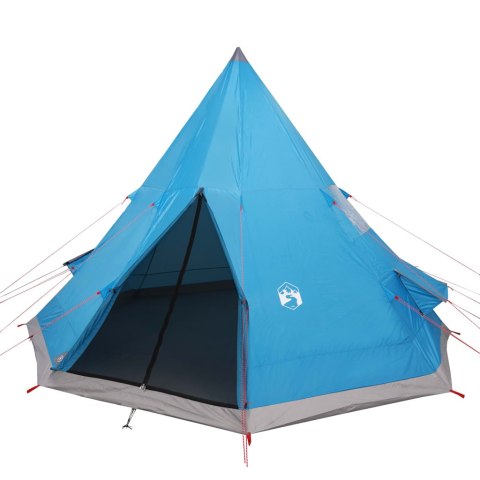 Namiot kempingowy, 4-os., niebieski, 367x367x259 cm, tafta 185T