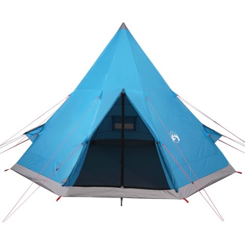 Namiot kempingowy, 4-os., niebieski, 367x367x259 cm, tafta 185T