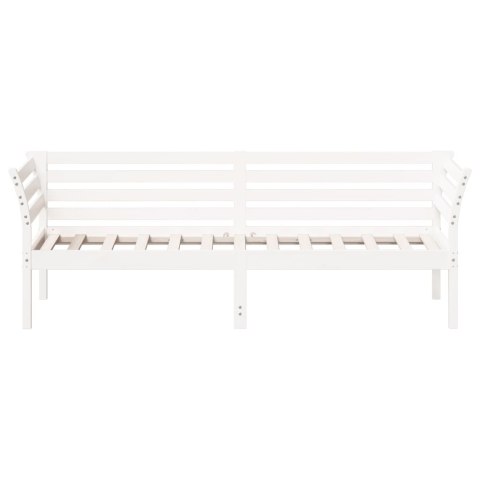Łóżko dzienne, białe, 100x200 cm, lite drewno sosnowe
