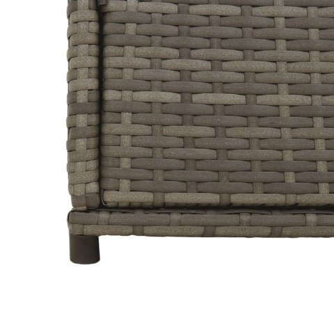 Szafka ogrodowa, szara, 105x55x113 cm, polirattan