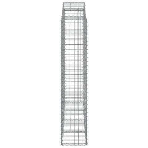 Kosze gabionowe, 11 szt, 200x50x200/220cm, galwanizowane żelazo