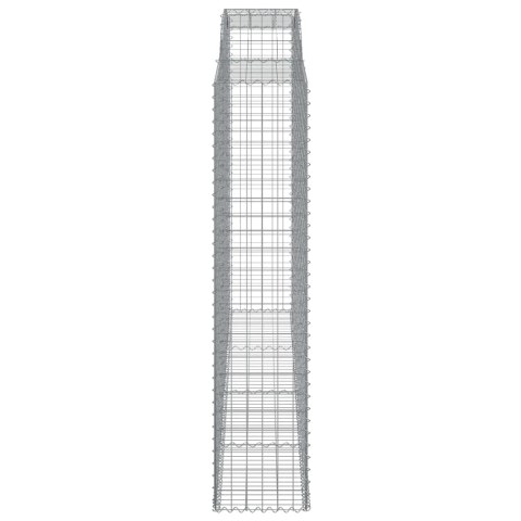 Kosze gabionowe, 8 szt, 300x50x220/240 cm, galwanizowane żelazo
