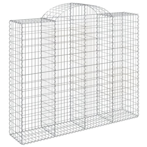 Kosze gabionowe, 12 szt, 200x50x160/180cm, galwanizowane żelazo