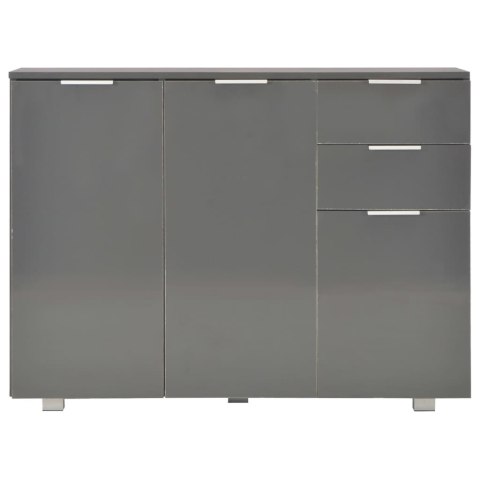 Komoda na wysoki połysk, szara, 107x35x80,5 cm