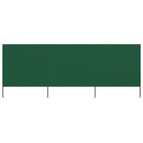 Parawan 3-skrzydłowy z tkaniny, 400x80 cm, zielony